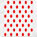 Polka Dots - Red on White Canvas 11  x 14 