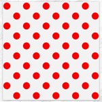Polka Dots - Red on White Canvas 12  x 12 
