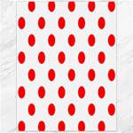 Polka Dots - Red on White Canvas 12  x 16 