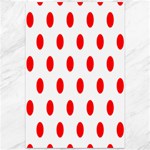 Polka Dots - Red on White Canvas 12  x 18 