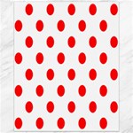 Polka Dots - Red on White Canvas 16  x 20 