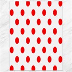 Polka Dots - Red on White Canvas 18  x 24 