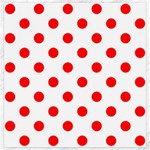 Polka Dots - Red on White Canvas 20  x 20 