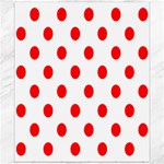 Polka Dots - Red on White Canvas 20  x 24 