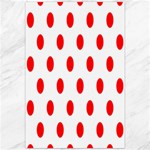 Polka Dots - Red on White Canvas 20  x 30 