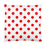 Polka Dots - Red on White Standard Cushion Case (Two Sides)
