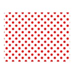 Polka Dots - Red on White Double Sided Flano Blanket (Mini)