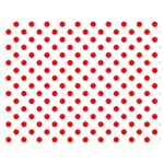 Polka Dots - Red on White Double Sided Flano Blanket (Medium)
