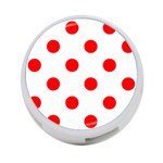 Polka Dots - Red on White 4-Port USB Hub (One Side)