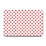 Polka Dots - Red on White Small Doormat