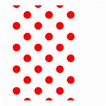 Polka Dots - Red on White Large Garden Flag (Two Sides)