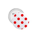 Polka Dots - Red on White 1.75  Button