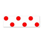 Polka Dots - Red on White Sticker Bumper (100 pack)