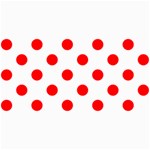 Polka Dots - Red on White 4  x 8  Photo Cards
