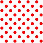 Polka Dots - Red on White ScrapBook Page 8  x 8 