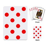 Polka Dots - Red on White Playing Cards Single Design
