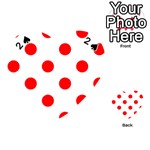 Polka Dots - Red on White Playing Cards 54 (Heart)
