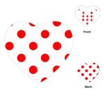 Polka Dots - Red on White Playing Cards (Heart)
