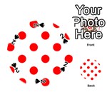 Polka Dots - Red on White Playing Cards 54 (Round)