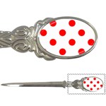 Polka Dots - Red on White Letter Opener