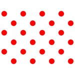 Polka Dots - Red on White Birthday Cake 3D Greeting Card (7x5)