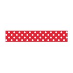 Polka Dots - White on Alizarin Red Flano Scarf (Mini)