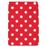 Polka Dots - White on Alizarin Red Removable Flap Cover (L)