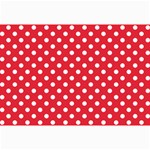 Polka Dots - White on Alizarin Red Collage 12  x 18 