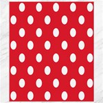 Polka Dots - White on Alizarin Red Canvas 8  x 10 