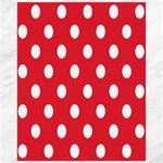Polka Dots - White on Alizarin Red Canvas 16  x 20 