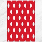 Polka Dots - White on Alizarin Red Canvas 20  x 30 