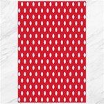 Polka Dots - White on Alizarin Red Canvas 24  x 36 