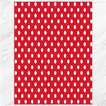 Polka Dots - White on Alizarin Red Canvas 36  x 48 