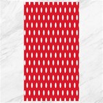 Polka Dots - White on Alizarin Red Canvas 40  x 72 