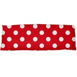 Polka Dots - White on Alizarin Red Body Pillow Case (Dakimakura) (One Side)