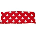 Polka Dots - White on Alizarin Red Body Pillow Case Dakimakura (Two Sides)