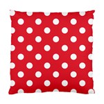 Polka Dots - White on Alizarin Red Standard Cushion Case (One Side)