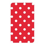 Polka Dots - White on Alizarin Red Memory Card Reader (Rectangular)