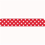 Polka Dots - White on Alizarin Red Small Bar Mat