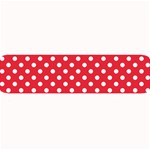 Polka Dots - White on Alizarin Red Medium Bar Mat