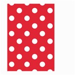 Polka Dots - White on Alizarin Red Large Garden Flag (Two Sides)