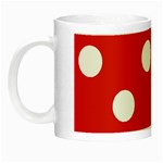 Polka Dots - White on Alizarin Red Night Luminous Mug