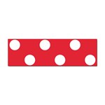 Polka Dots - White on Alizarin Red Sticker Bumper (10 pack)