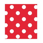 Polka Dots - White on Alizarin Red Greeting Card 4.5  x 6 