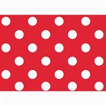 Polka Dots - White on Alizarin Red 5  x 7  Photo Cards