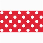 Polka Dots - White on Alizarin Red 4  x 8  Photo Cards