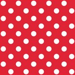 Polka Dots - White on Alizarin Red ScrapBook Page 8  x 8 