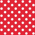 Polka Dots - White on Alizarin Red ScrapBook Page 12  x 12 