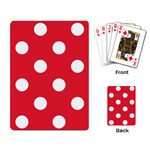 Polka Dots - White on Alizarin Red Playing Cards Single Design