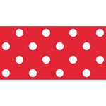 Polka Dots - White on Alizarin Red YOU ARE INVITED 3D Greeting Card (8x4)